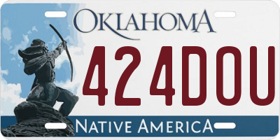OK license plate 424DOU