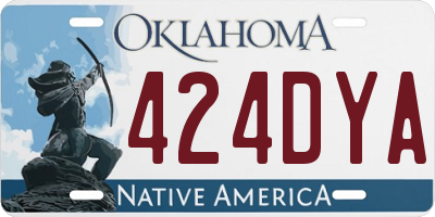 OK license plate 424DYA