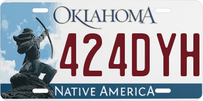 OK license plate 424DYH