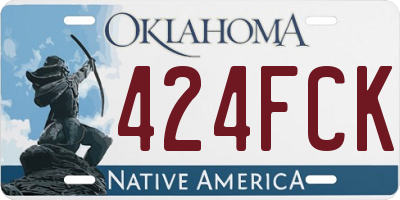 OK license plate 424FCK