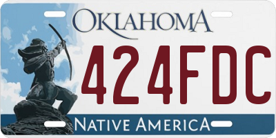 OK license plate 424FDC