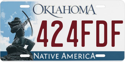 OK license plate 424FDF