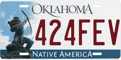 OK license plate 424FEV