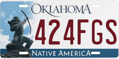 OK license plate 424FGS