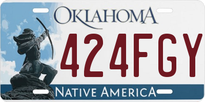 OK license plate 424FGY
