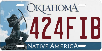 OK license plate 424FIB