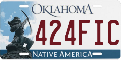OK license plate 424FIC