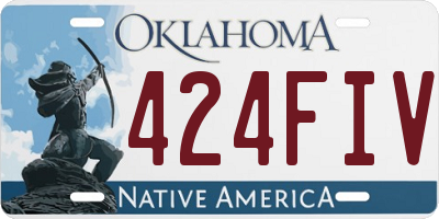 OK license plate 424FIV
