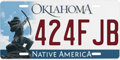 OK license plate 424FJB