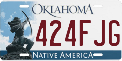 OK license plate 424FJG