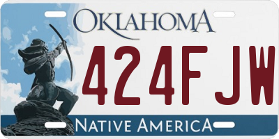 OK license plate 424FJW