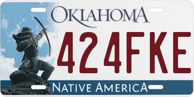 OK license plate 424FKE