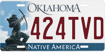 OK license plate 424TVD