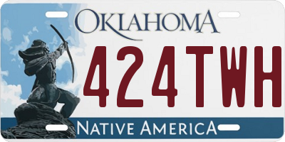 OK license plate 424TWH