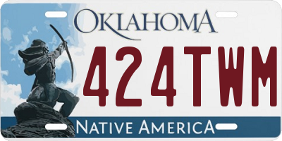 OK license plate 424TWM