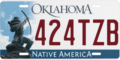 OK license plate 424TZB