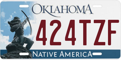 OK license plate 424TZF