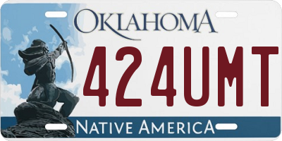 OK license plate 424UMT