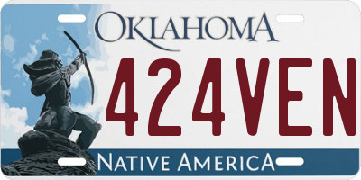 OK license plate 424VEN