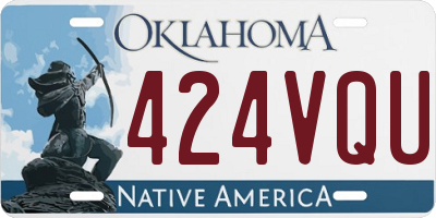 OK license plate 424VQU