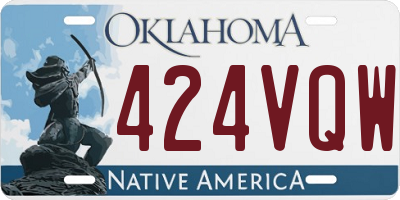 OK license plate 424VQW