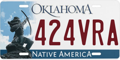 OK license plate 424VRA