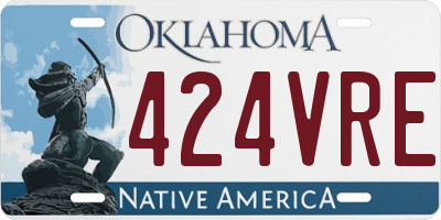 OK license plate 424VRE