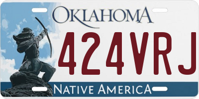 OK license plate 424VRJ