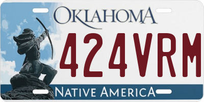 OK license plate 424VRM