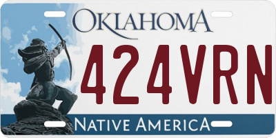 OK license plate 424VRN