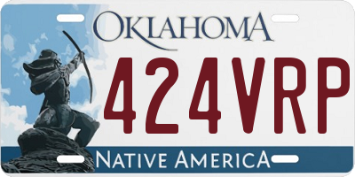 OK license plate 424VRP