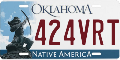 OK license plate 424VRT