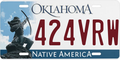 OK license plate 424VRW
