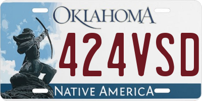 OK license plate 424VSD