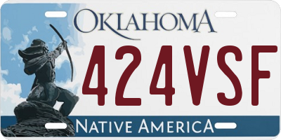 OK license plate 424VSF