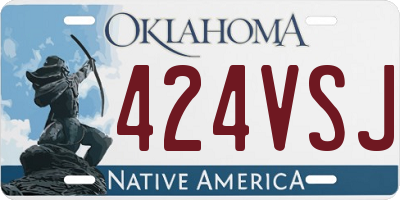 OK license plate 424VSJ