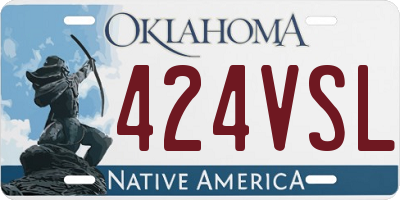 OK license plate 424VSL