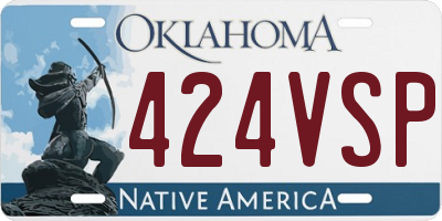 OK license plate 424VSP