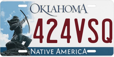 OK license plate 424VSQ
