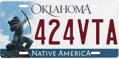 OK license plate 424VTA