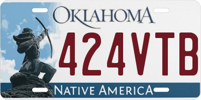 OK license plate 424VTB