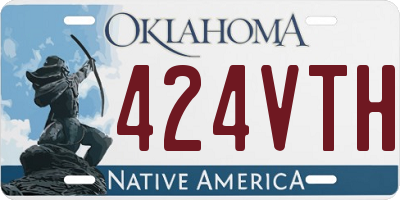 OK license plate 424VTH