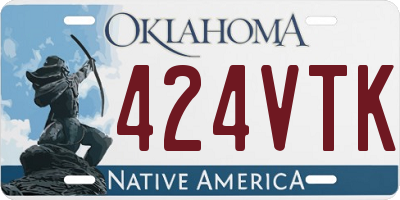 OK license plate 424VTK