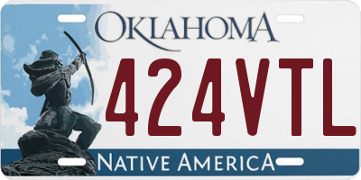 OK license plate 424VTL