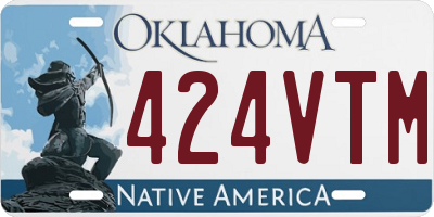 OK license plate 424VTM