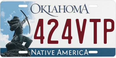 OK license plate 424VTP
