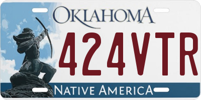 OK license plate 424VTR