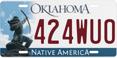 OK license plate 424WUO