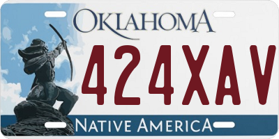 OK license plate 424XAV