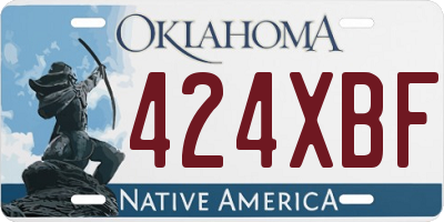 OK license plate 424XBF